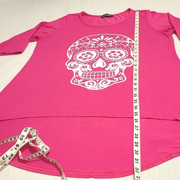 BEJEALOUS.COM (UK) Sugar Skull Tshirt Size 16-18 - Picture 4 of 7